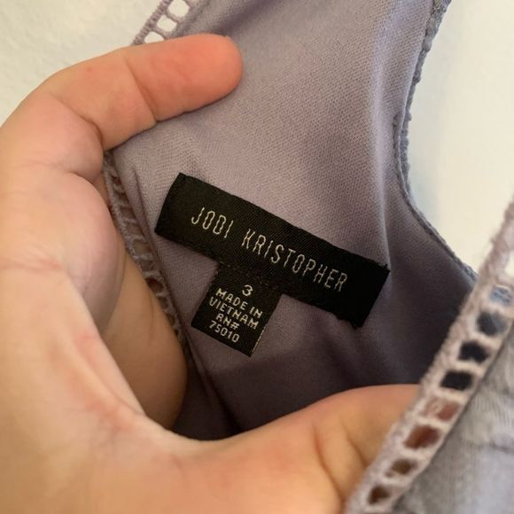 [Jodi Kristopher] Gray Textured Dress - Size 3 - Picture 3 of 5